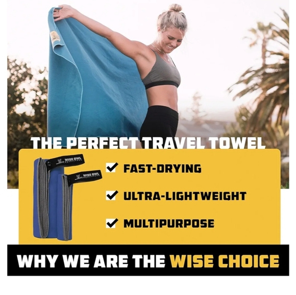 Wise Owl Microfiber Towel - Picture 2 of 5